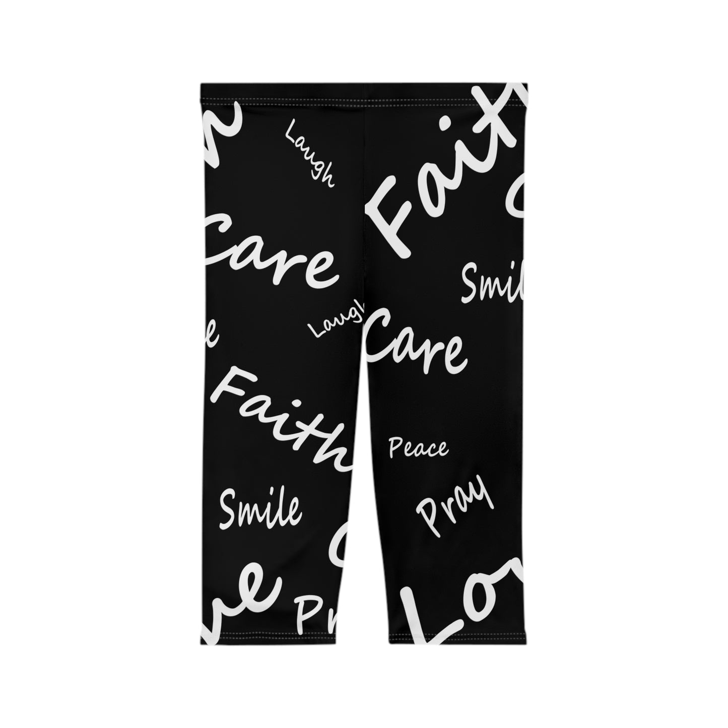 Faith, Love, Peace, Pray Women’s Capri Leggings (AOP)