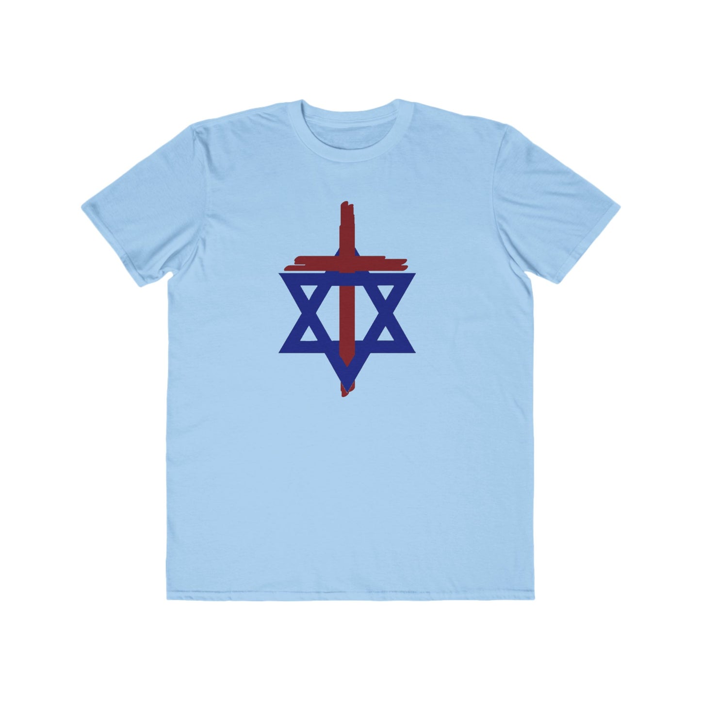 Cross and Star of David R/B Lightweight Fashion Tee