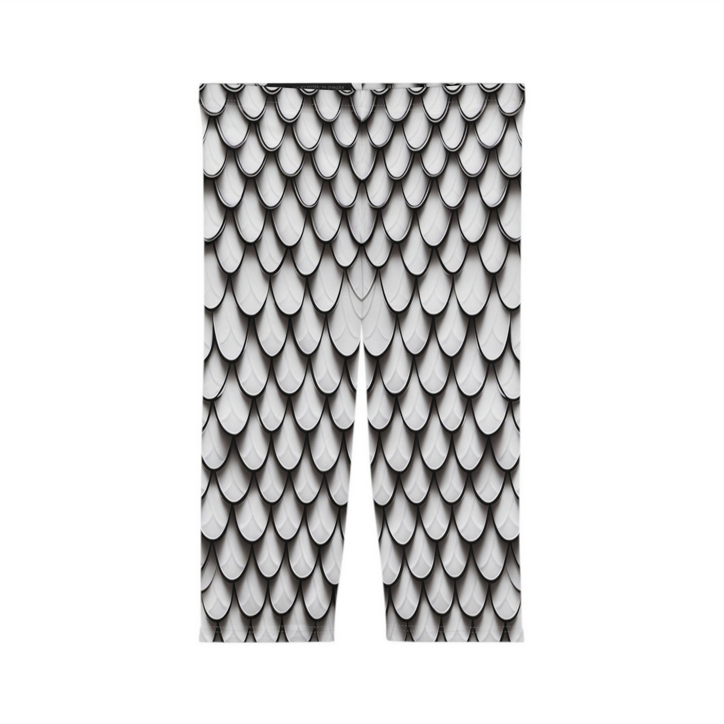 White Fish Scale Beauty Women’s Capri Leggings (AOP)