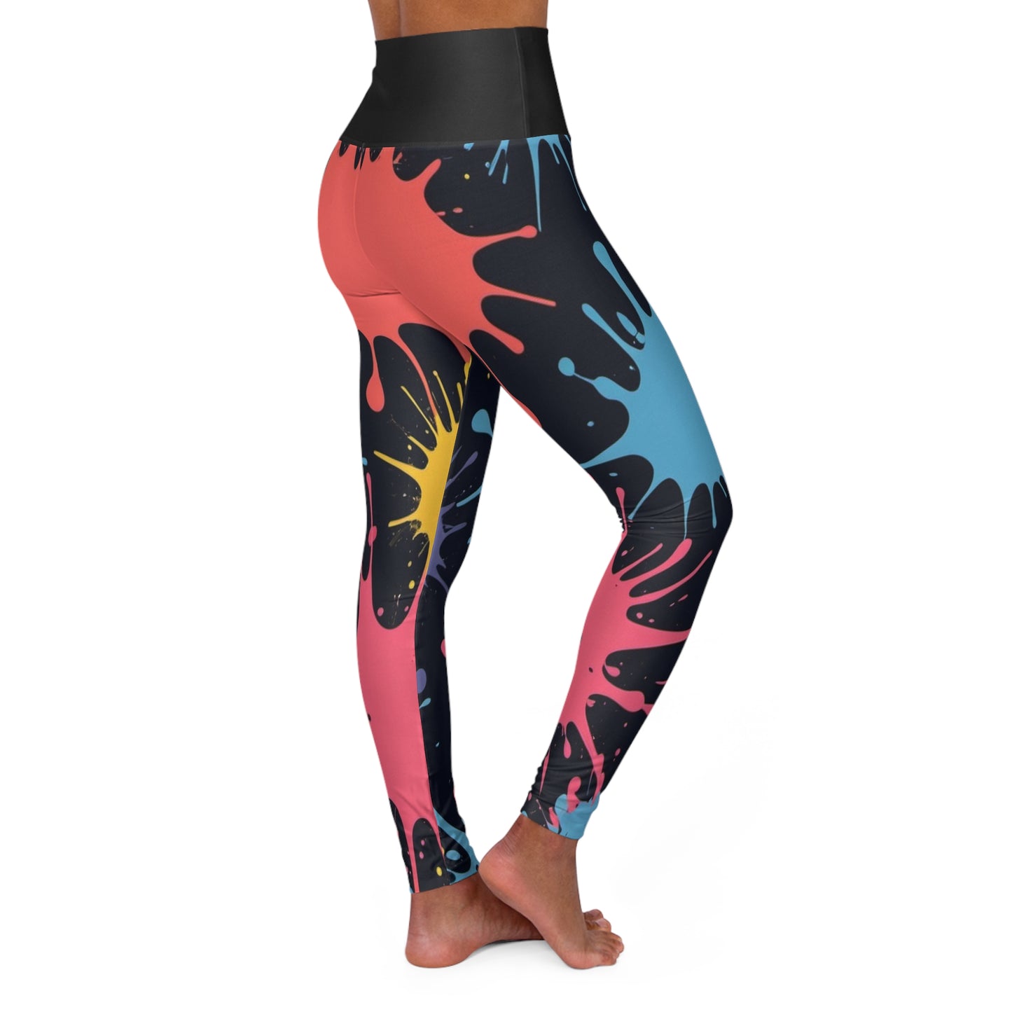 Paint Splatter Revolution High Waisted Yoga Leggings (AOP)