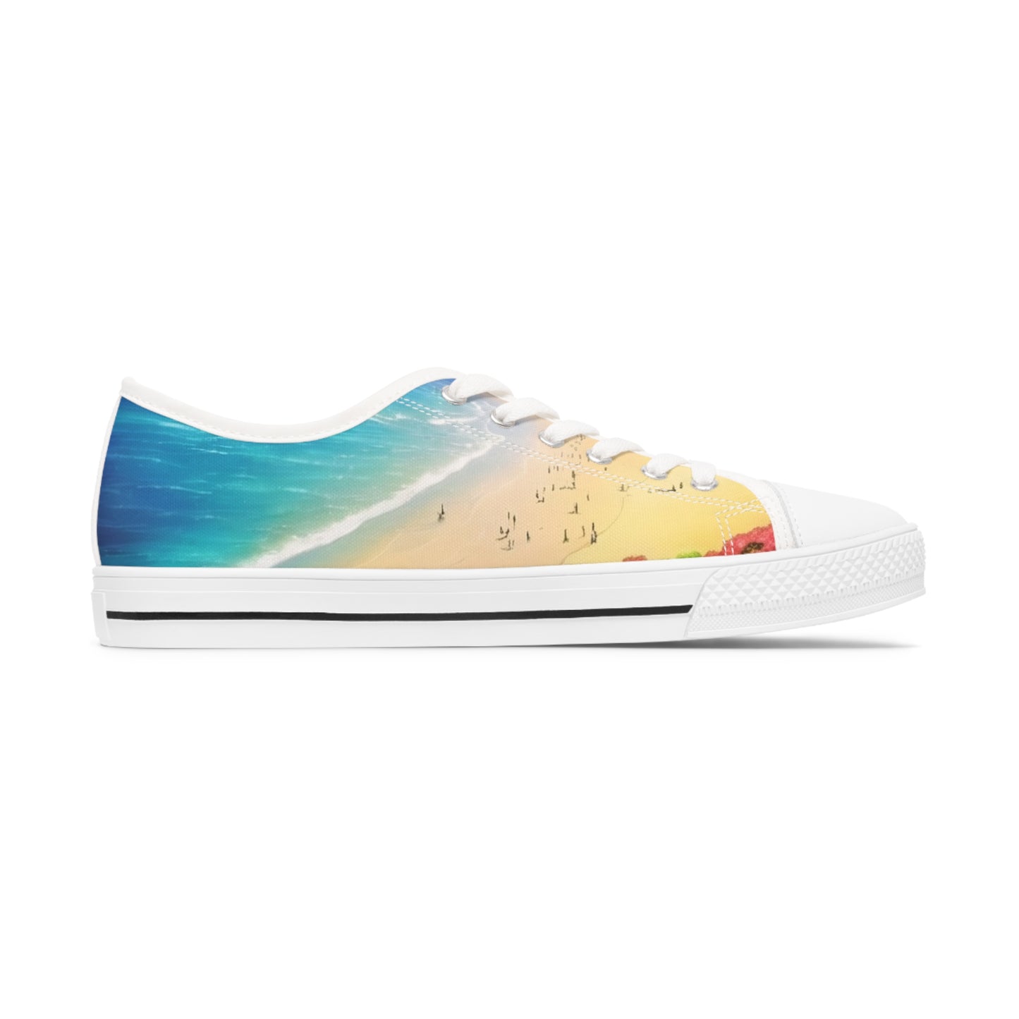 Beach on Summer Day Women's Low Top Sneakers