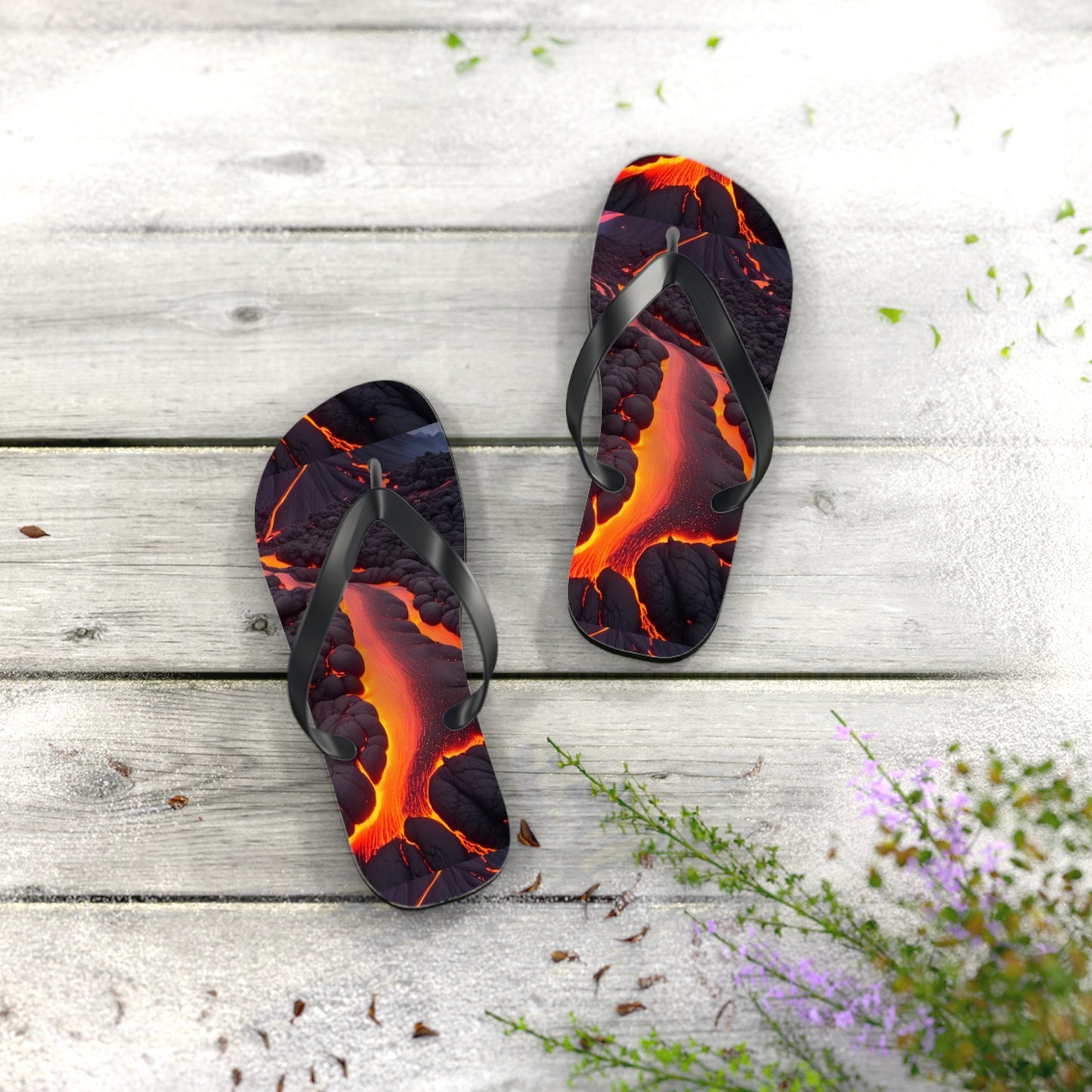 Lava Flow Flip Flops