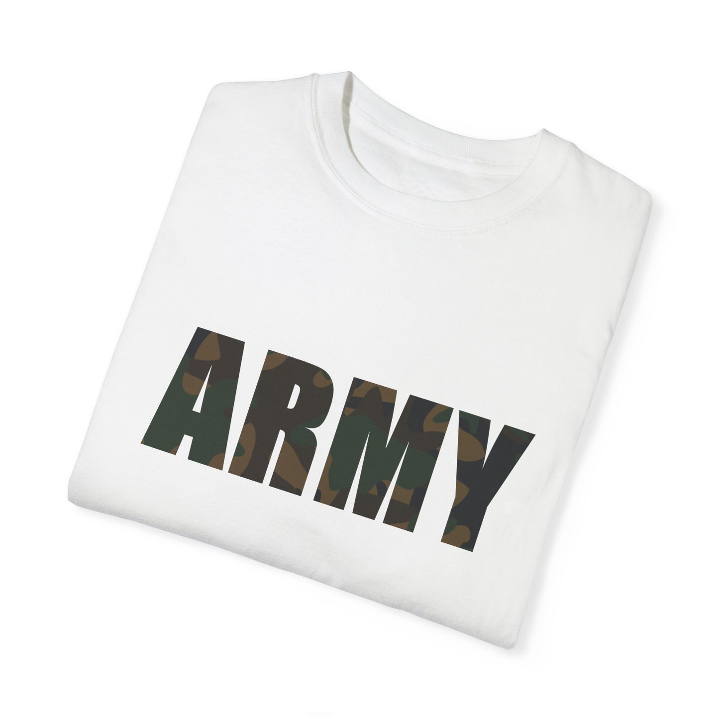 US Army with Army Seal on Back Unisex Garment-Dyed T-shirt