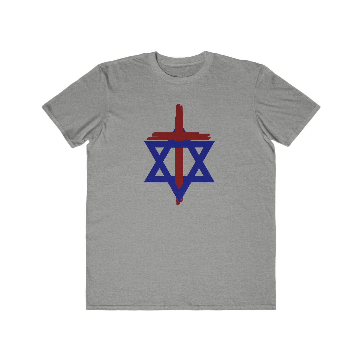 Cross and Star of David R/B Lightweight Fashion Tee