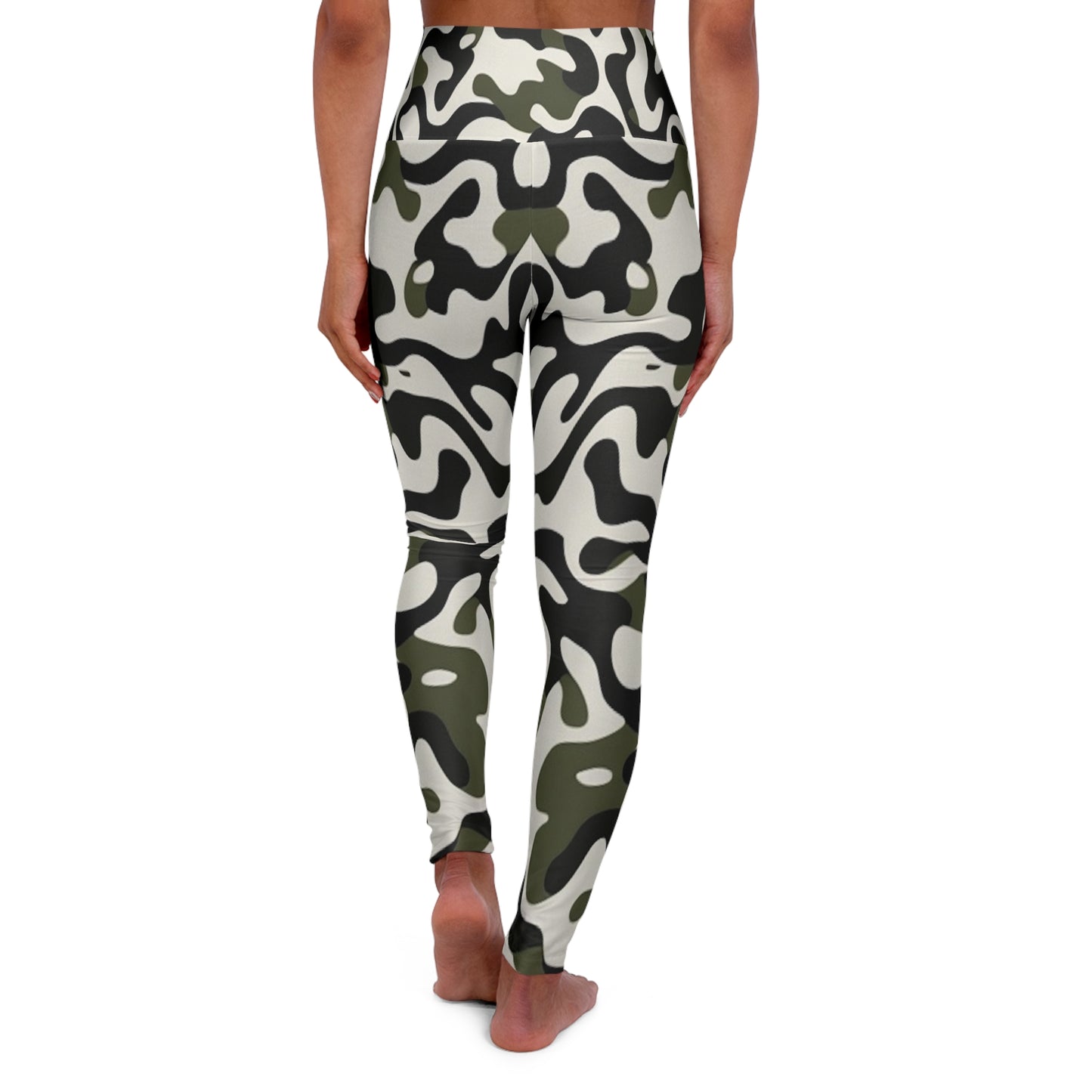 Camo Swirl Patter Alpha High Waisted Yoga Leggings (AOP)