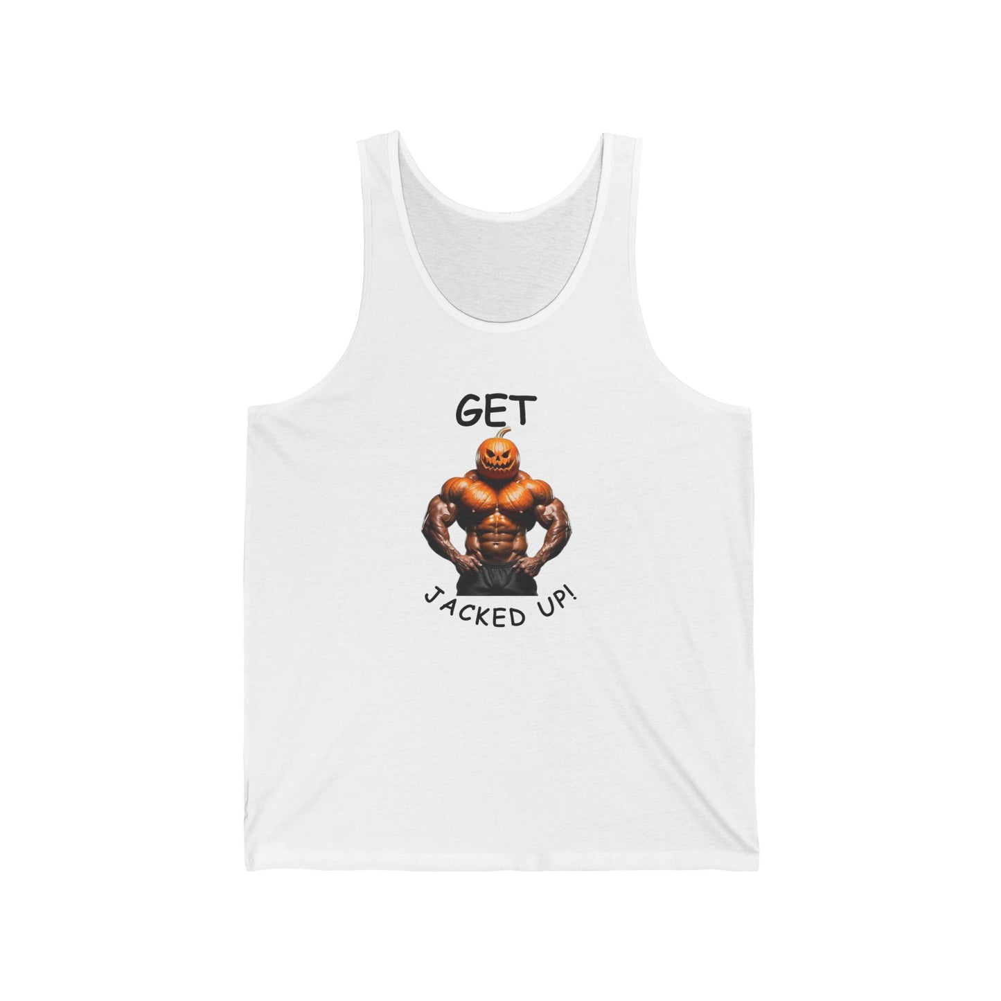 Get Jacked Up Pumpkin Head Unisex Jersey Tank