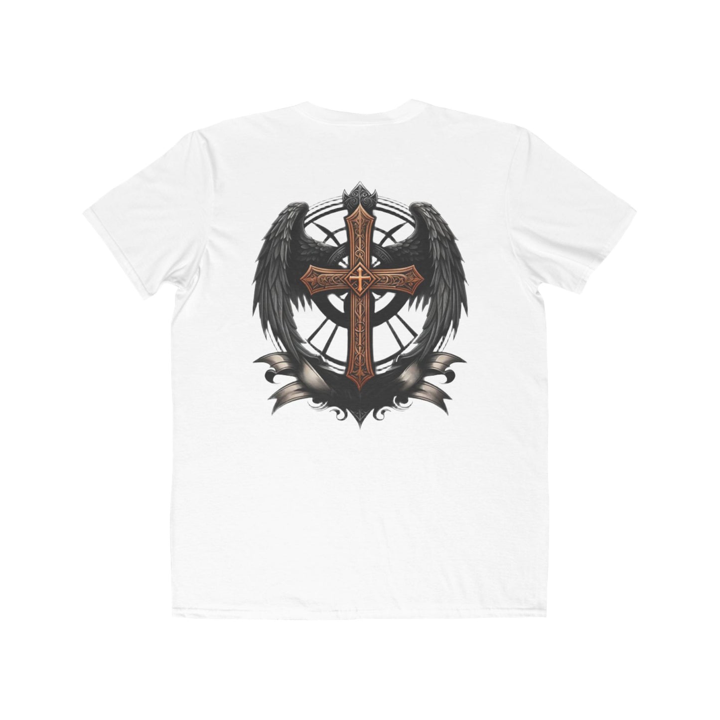 Jesus Cares Winged Cross Men's Lightweight Fashion Tee