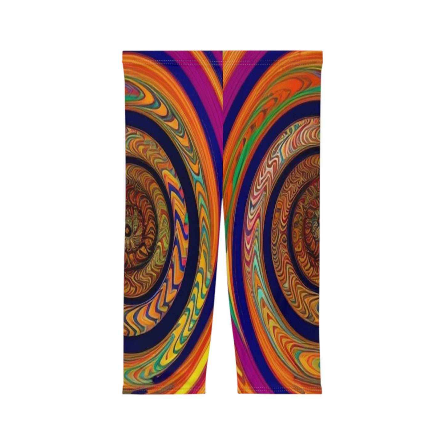 70's Swirl Alpha Women’s Capri Leggings (AOP)