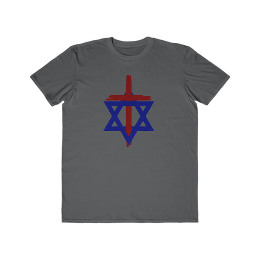 Cross and Star of David R/B Lightweight Fashion Tee