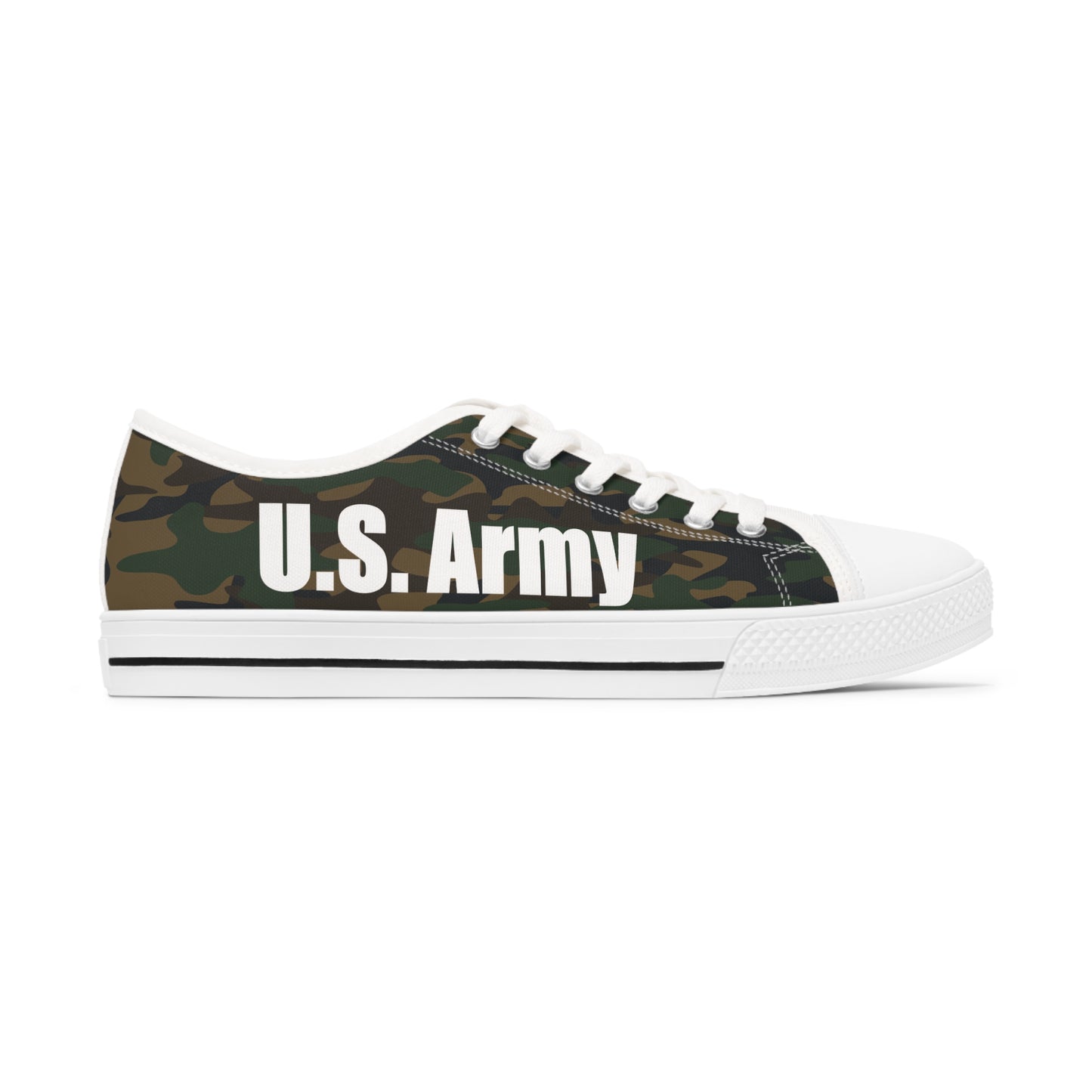 US Army Camo and Seal Women's Low Top Sneakers