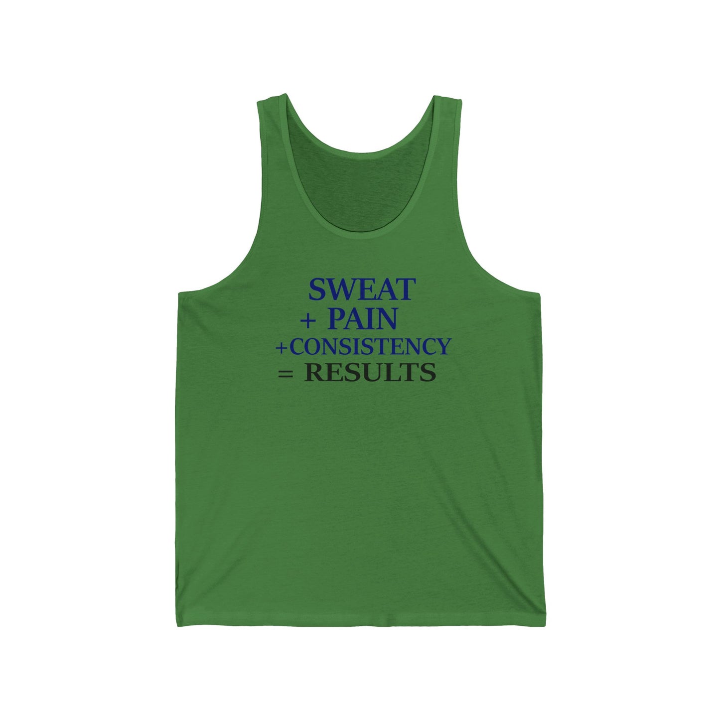 Sweat pain consistency results Unisex Jersey Tank