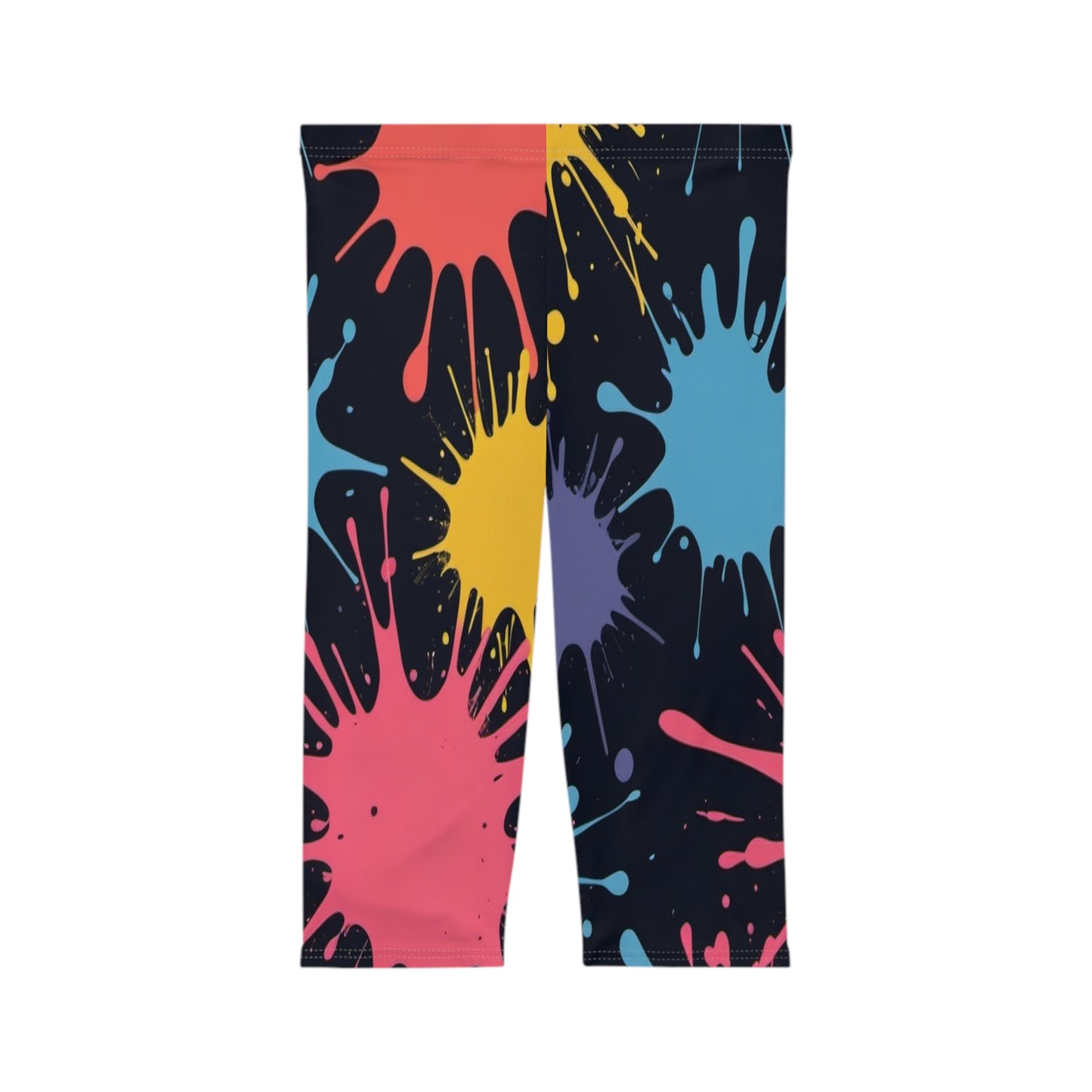 Paint Splatter Revolution Women’s Capri Leggings (AOP)