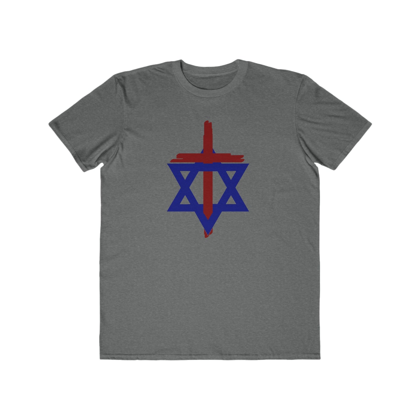 Cross and Star of David R/B Lightweight Fashion Tee