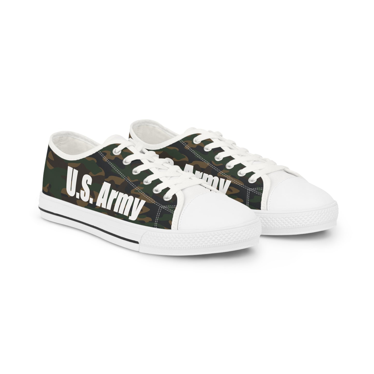 Men's Army Camo and Logo Low Top Sneakers