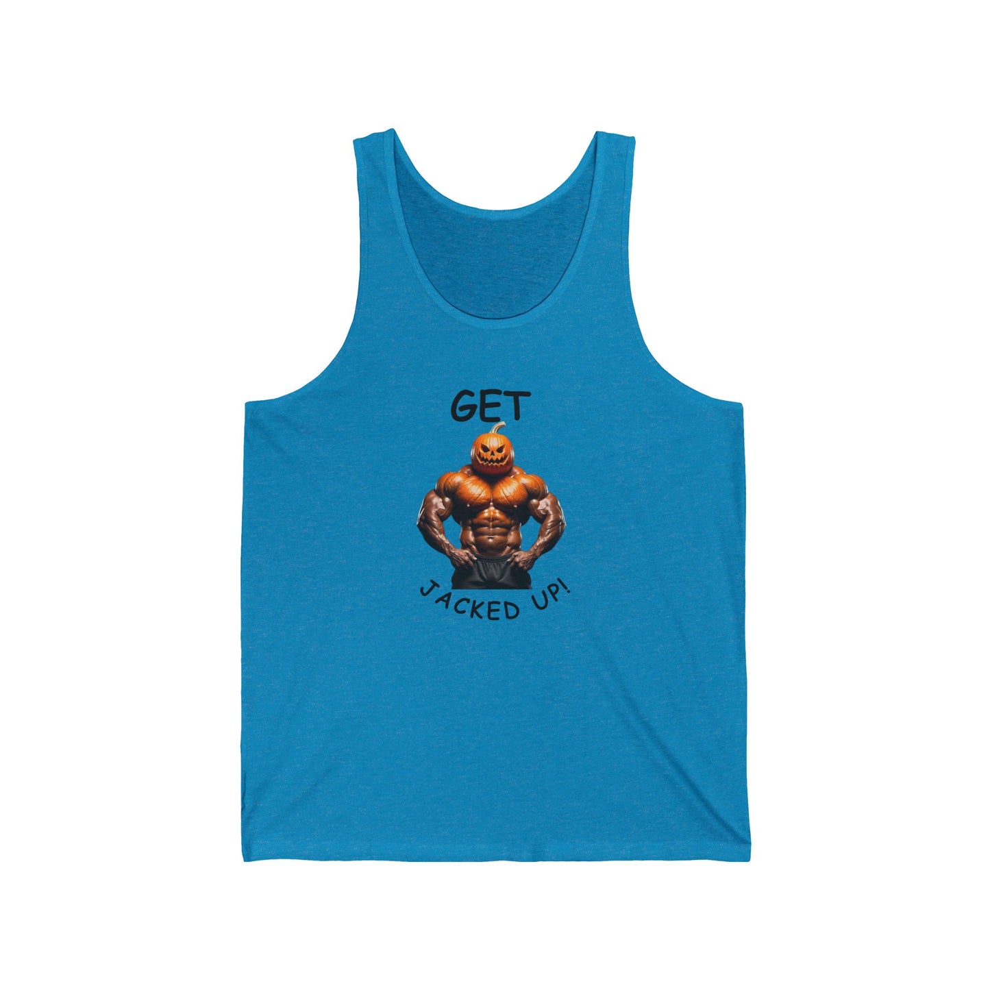 Get Jacked Up Pumpkin Head Unisex Jersey Tank