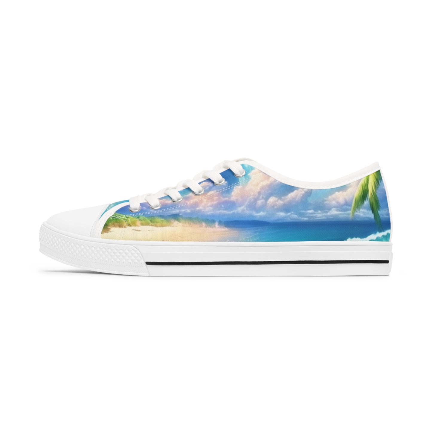 Beach on Summer Day Women's Low Top Sneakers