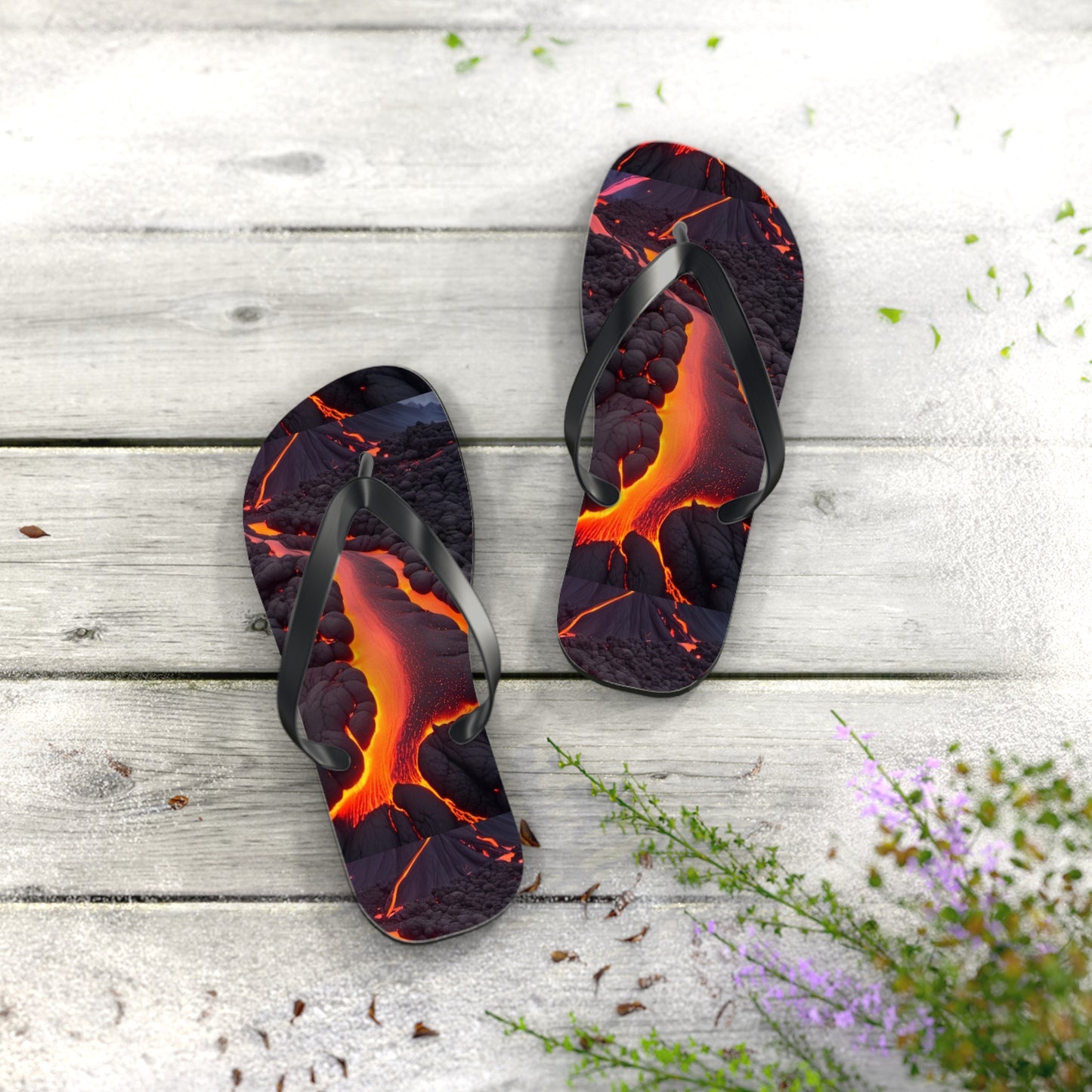 Lava Flow Flip Flops