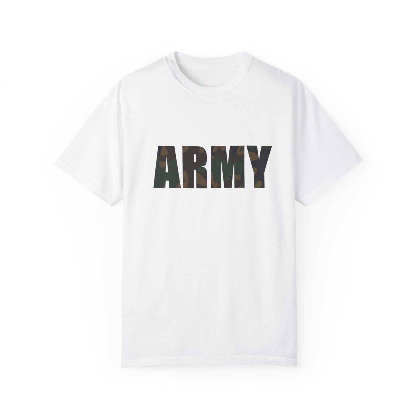 US Army with Army Seal on Back Unisex Garment-Dyed T-shirt