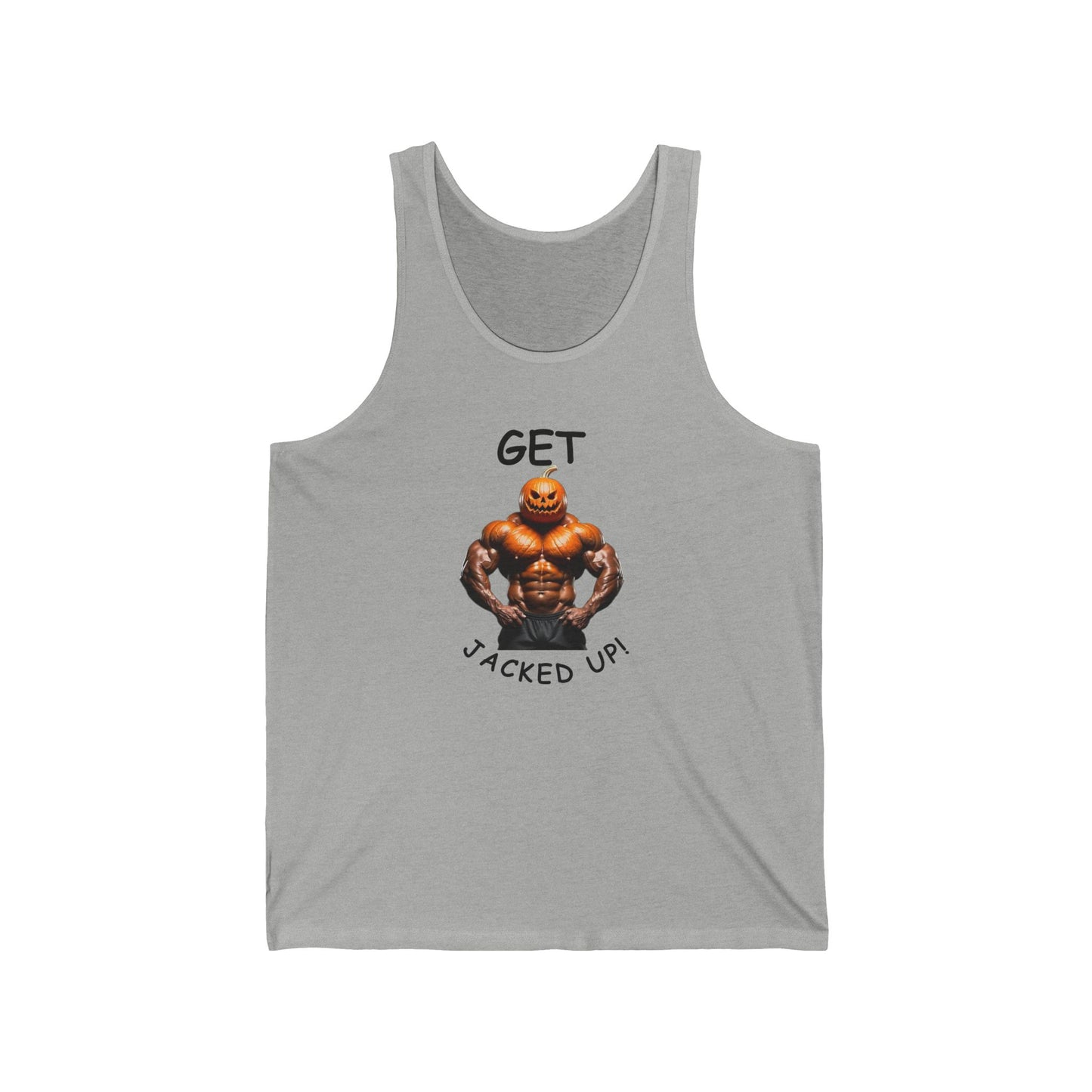 Get Jacked Up Pumpkin Head Unisex Jersey Tank