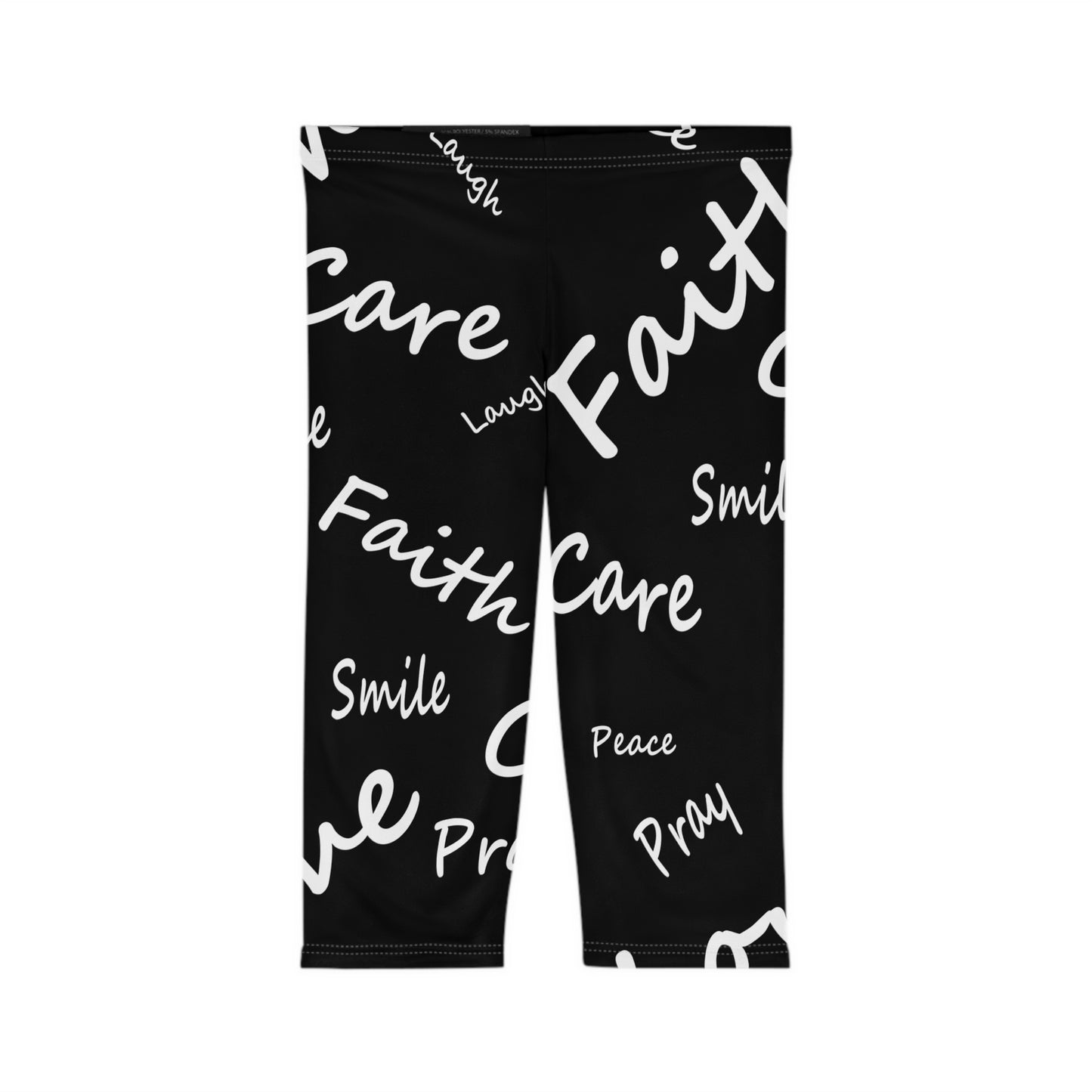 Faith, Love, Peace, Pray Women’s Capri Leggings (AOP)