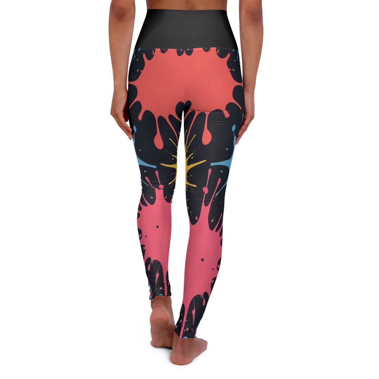 Paint Splatter Revolution High Waisted Yoga Leggings (AOP)