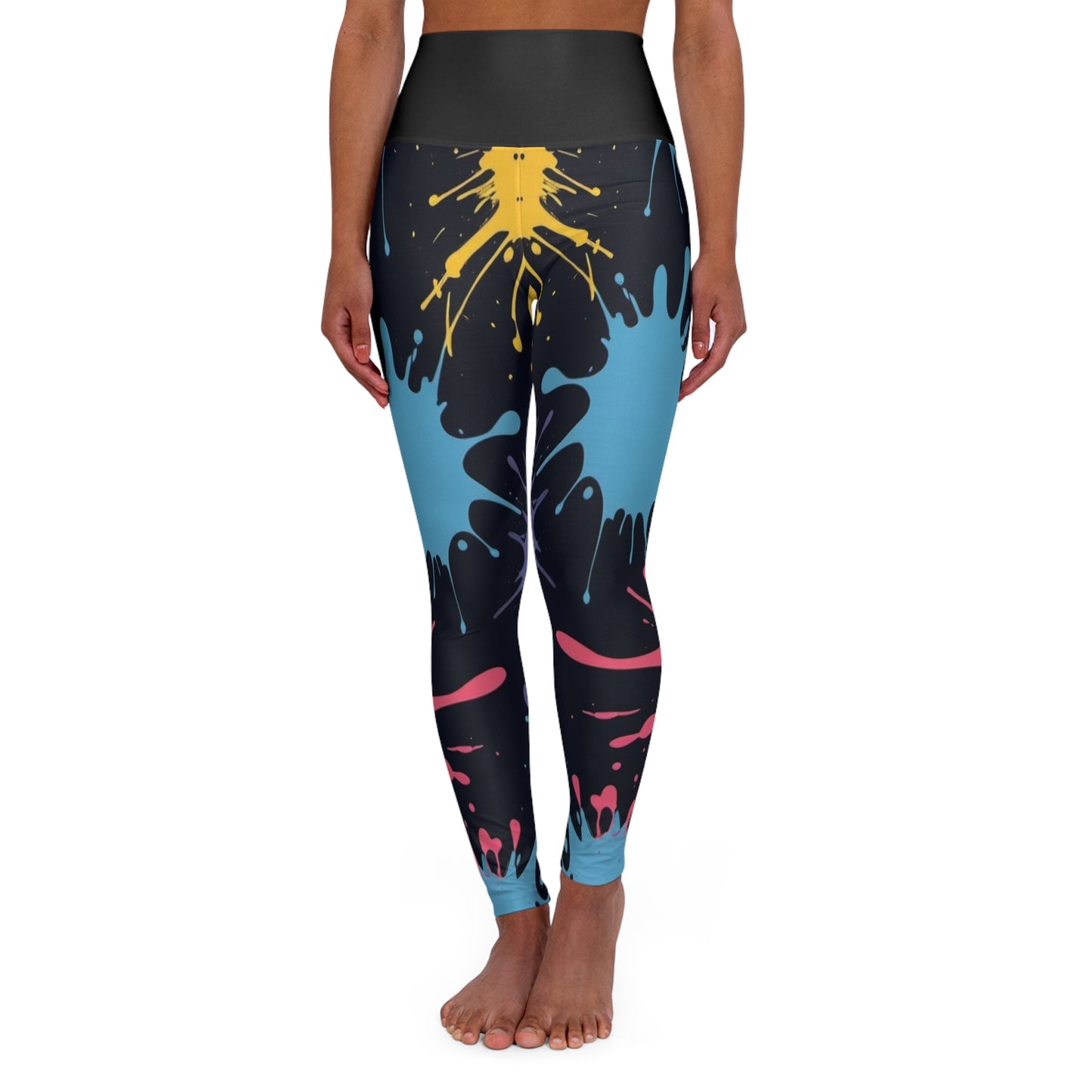 Paint Splatter Revolution High Waisted Yoga Leggings (AOP)