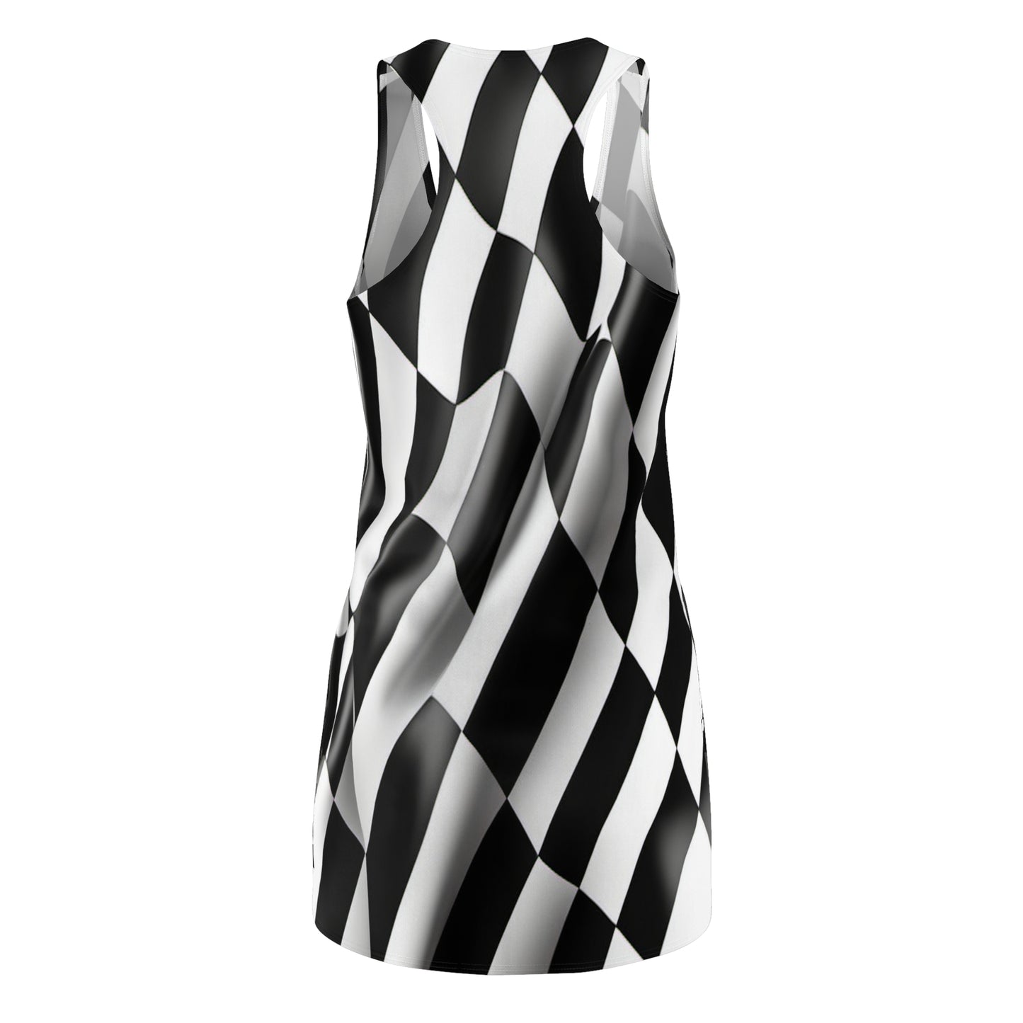 Checkered Flag Women's Cut & Sew Racerback Dress (AOP)