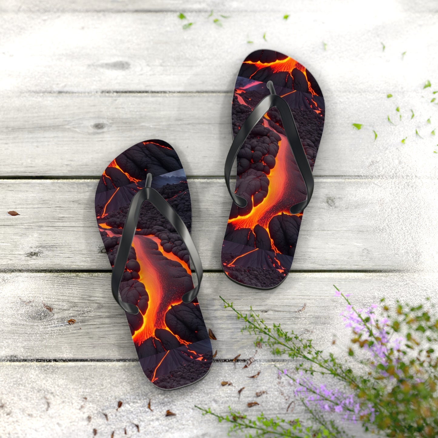 Lava Flow Flip Flops