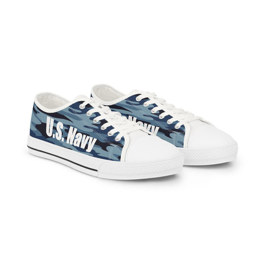 Men's US Navy Camo and Logo Low Top Sneakers