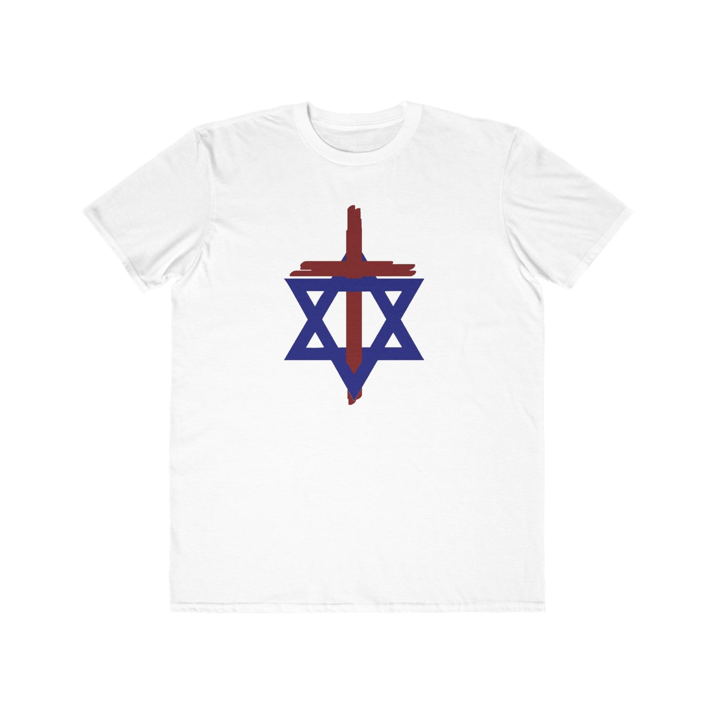 Cross and Star of David R/B Lightweight Fashion Tee