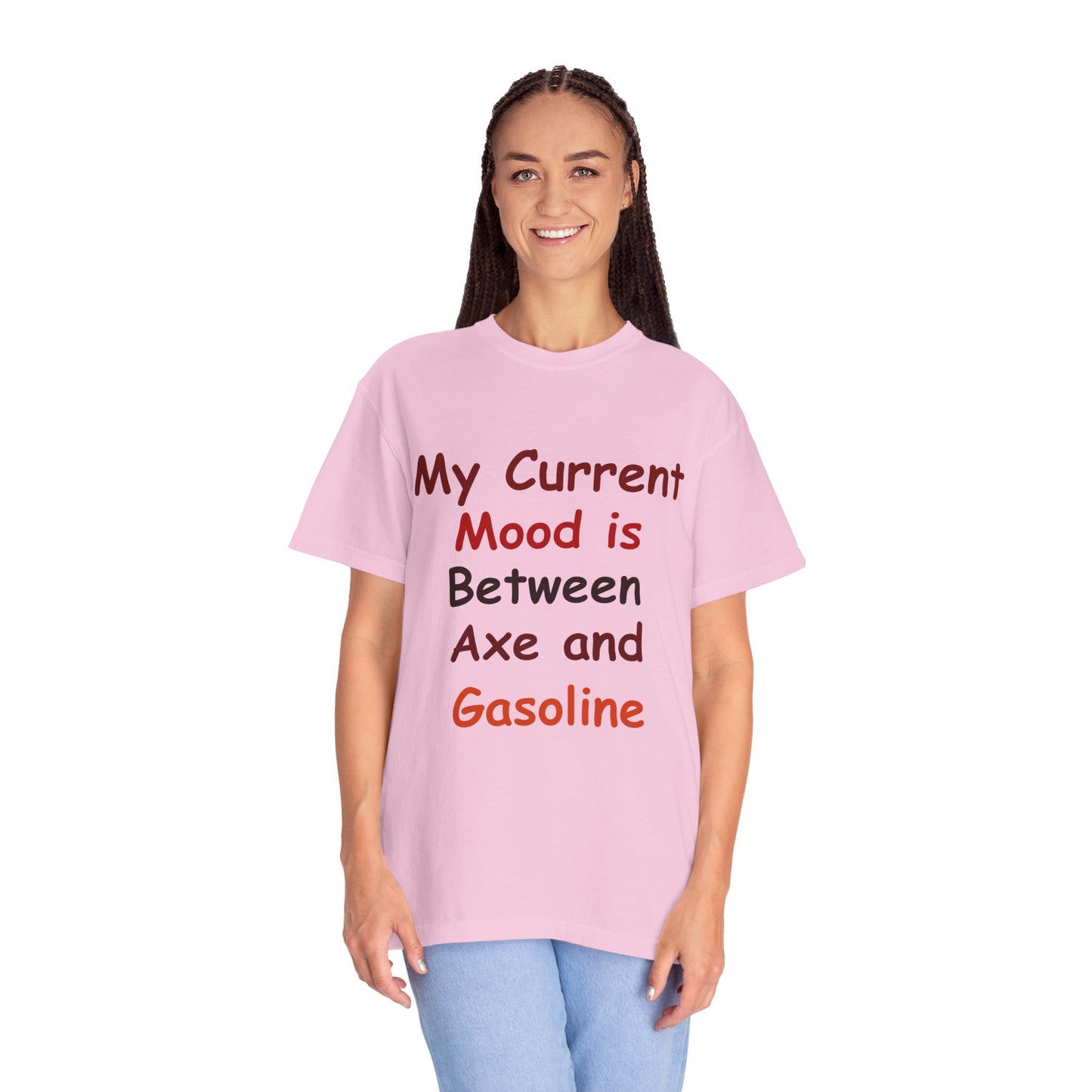 Garment-Dyed T-shirt - Current Mood Between Axe and Gasoline