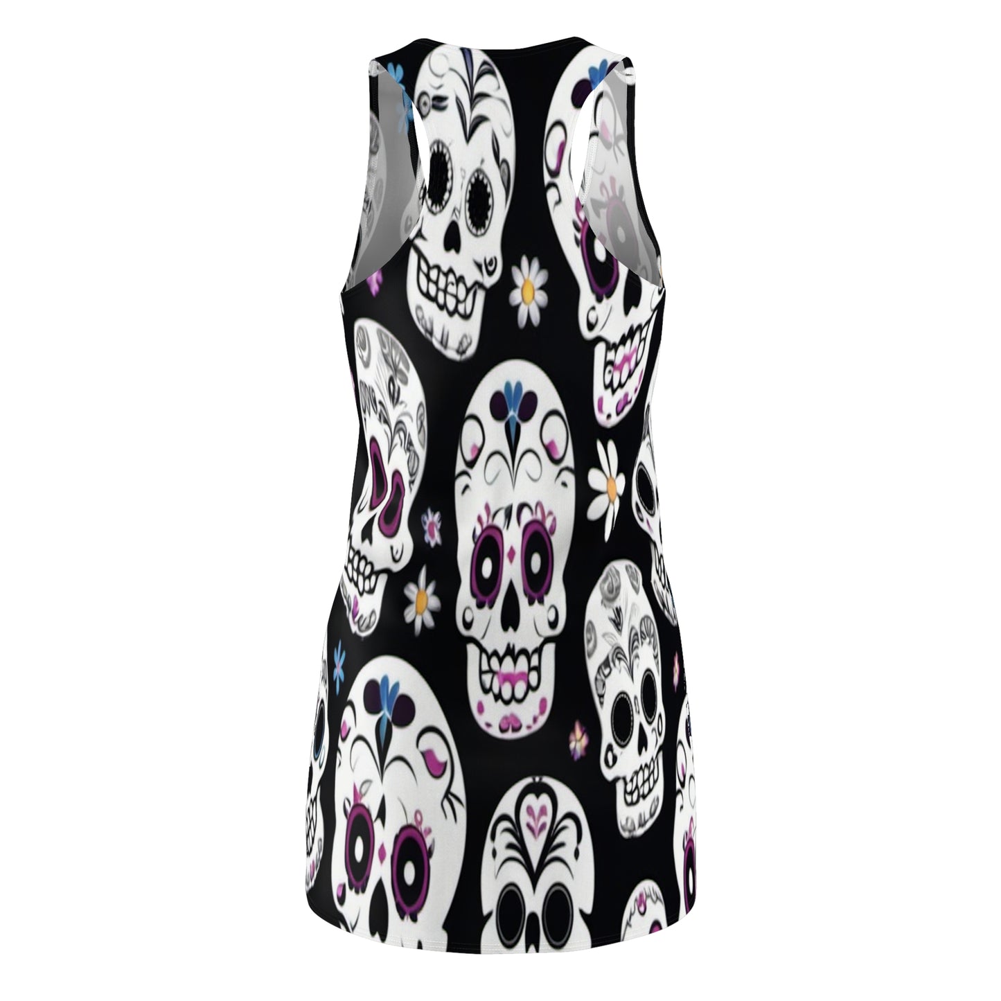 Sugar Skull Silly Women's Cut & Sew Racerback Dress (AOP)