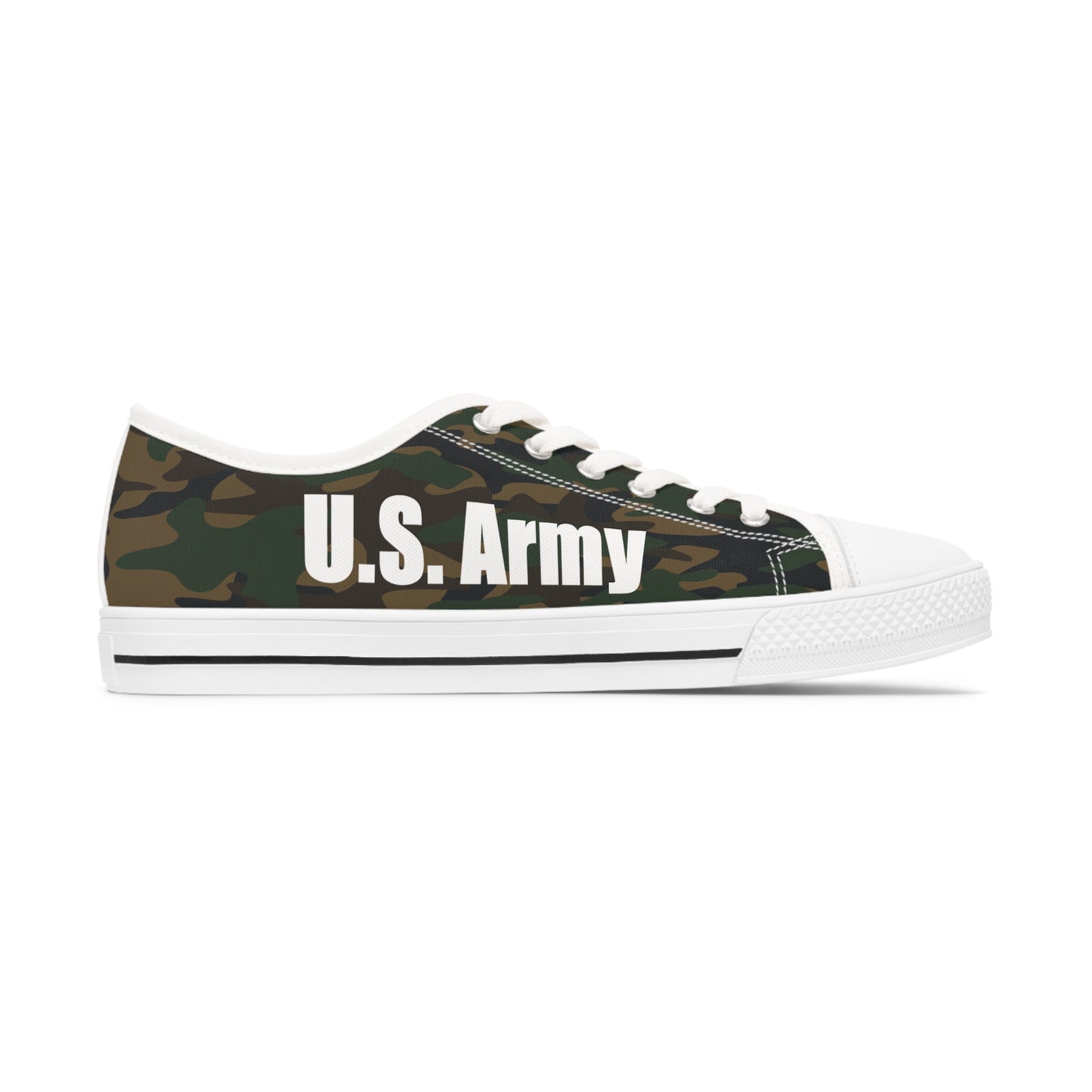 US Army Camo and Seal Women's Low Top Sneakers