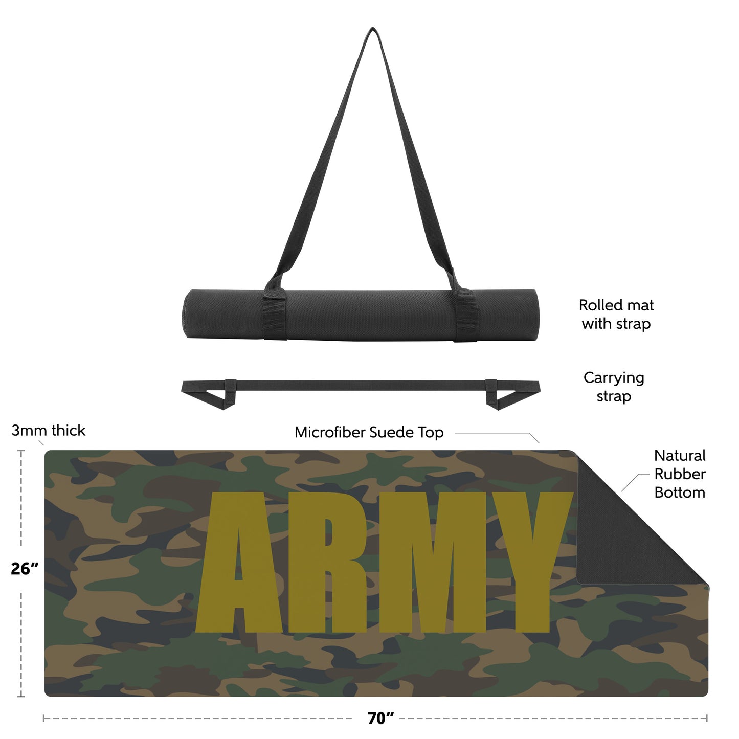 Army Camo Yoga Mat