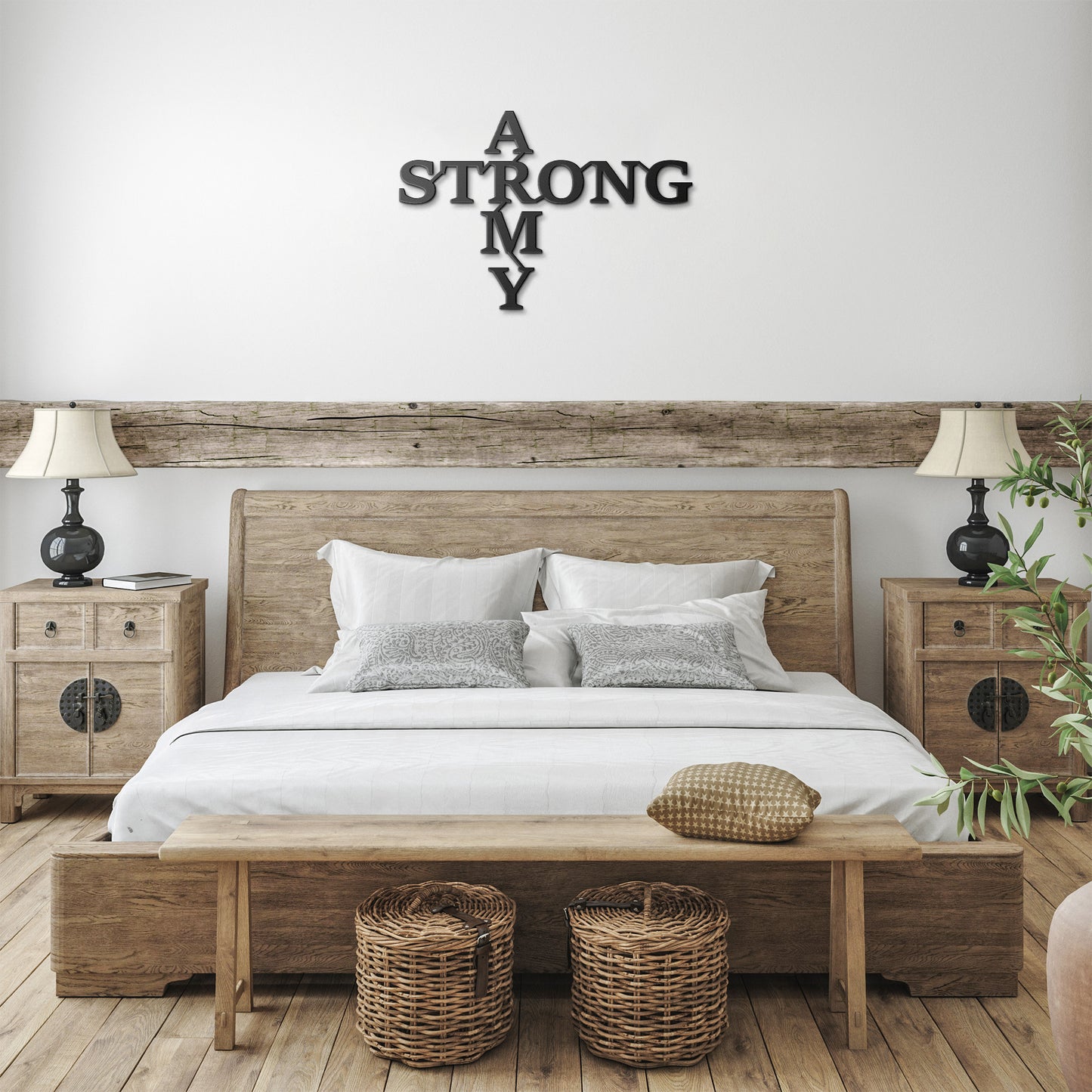 Army Strong Horiz and Vert Metal Sign