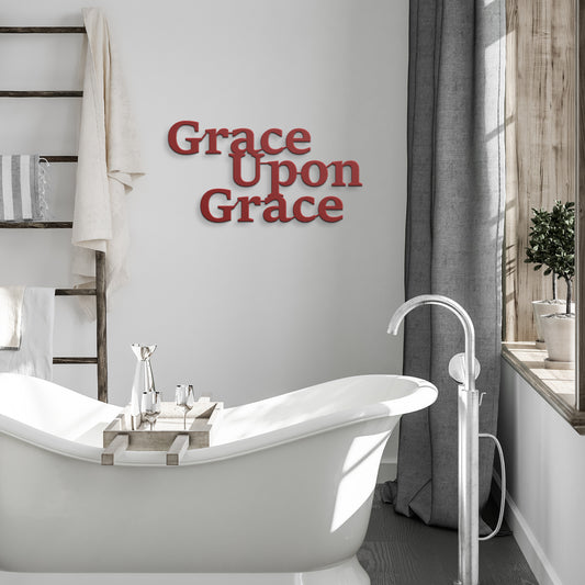 Grace Upon Grace Metal Sign